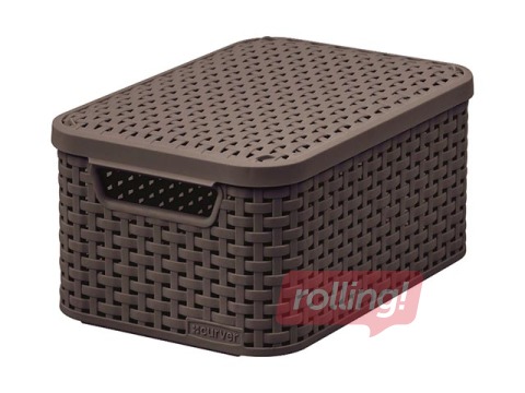 Kaanega kast Style S, 29,1 x 19,8 x 14,2 cm, tumepruun