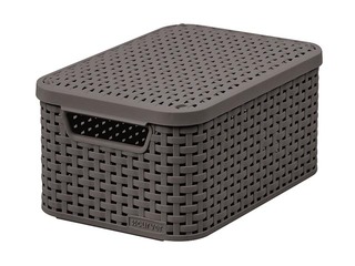 Box with lid Style S, 29.1x19.8x14.2 cm, dark gray