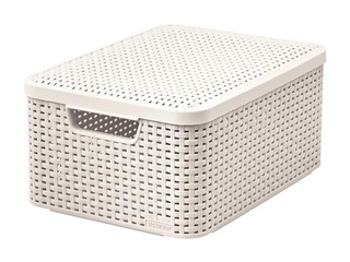 Kaanega kast Style M, 39,3 x 29,3 x 18,7 cm, kreemikas