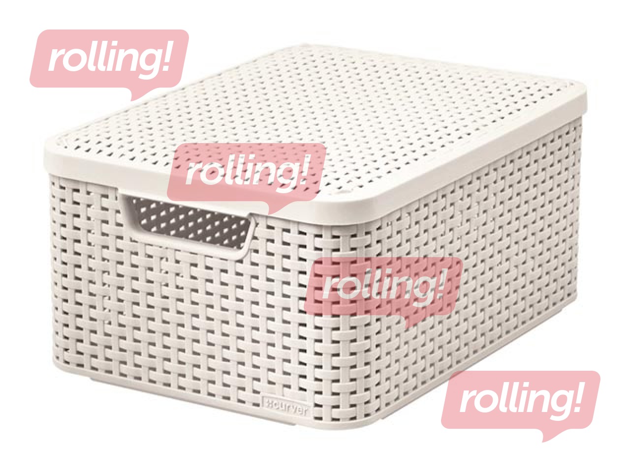 Kaanega kast Style M, 39,3 x 29,3 x 18,7 cm, kreemikas