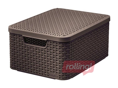Kaanega kast Style M, 39,3 x 29,3 x 18,7 cm, tumepruun