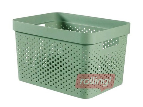 Kaste uzglabāšanai Curver Infinity Recycled, zaļa, 17l