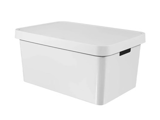 Hoiukast Curver Infinity Recycled, kaanega, valge, 45l