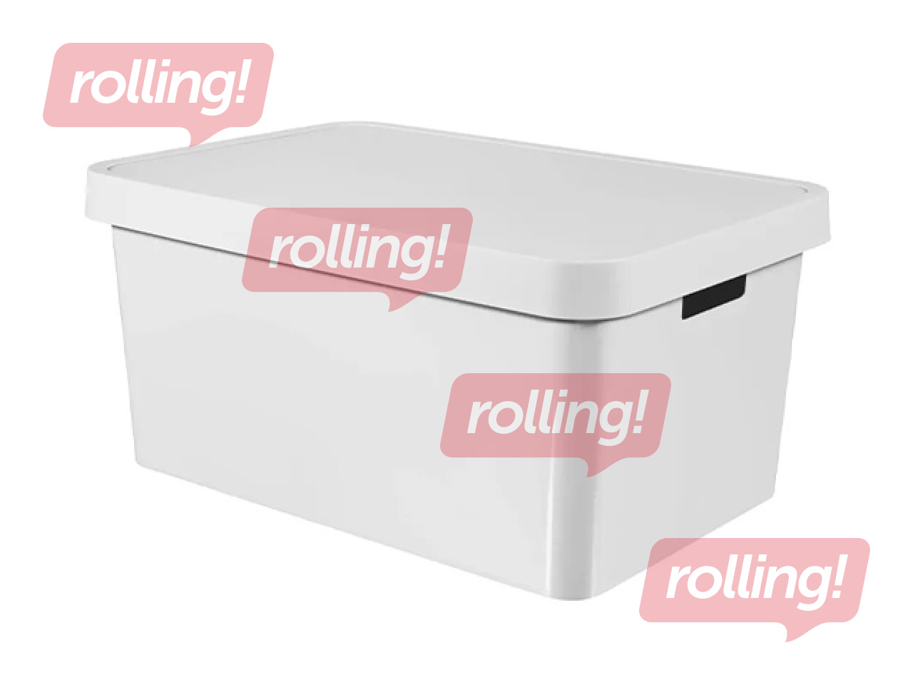 Hoiukast Curver Infinity Recycled, kaanega, valge, 45l