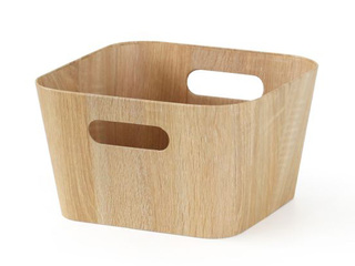 Uzglabāšanas kaste Kitchisimo, koka efekts, 27x27x16cm