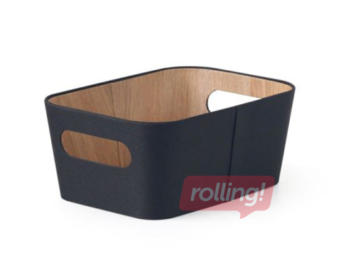 Storage box Kitchisimo, black, 26×18×11cm