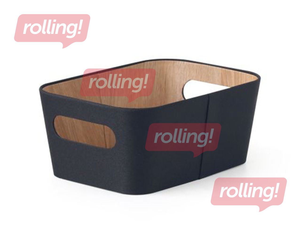 Storage box Kitchisimo, black, 26×18×11cm