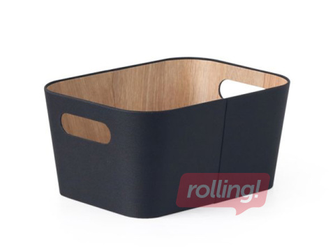 Storage box Kitchisimo, black, 23×30×15cm
