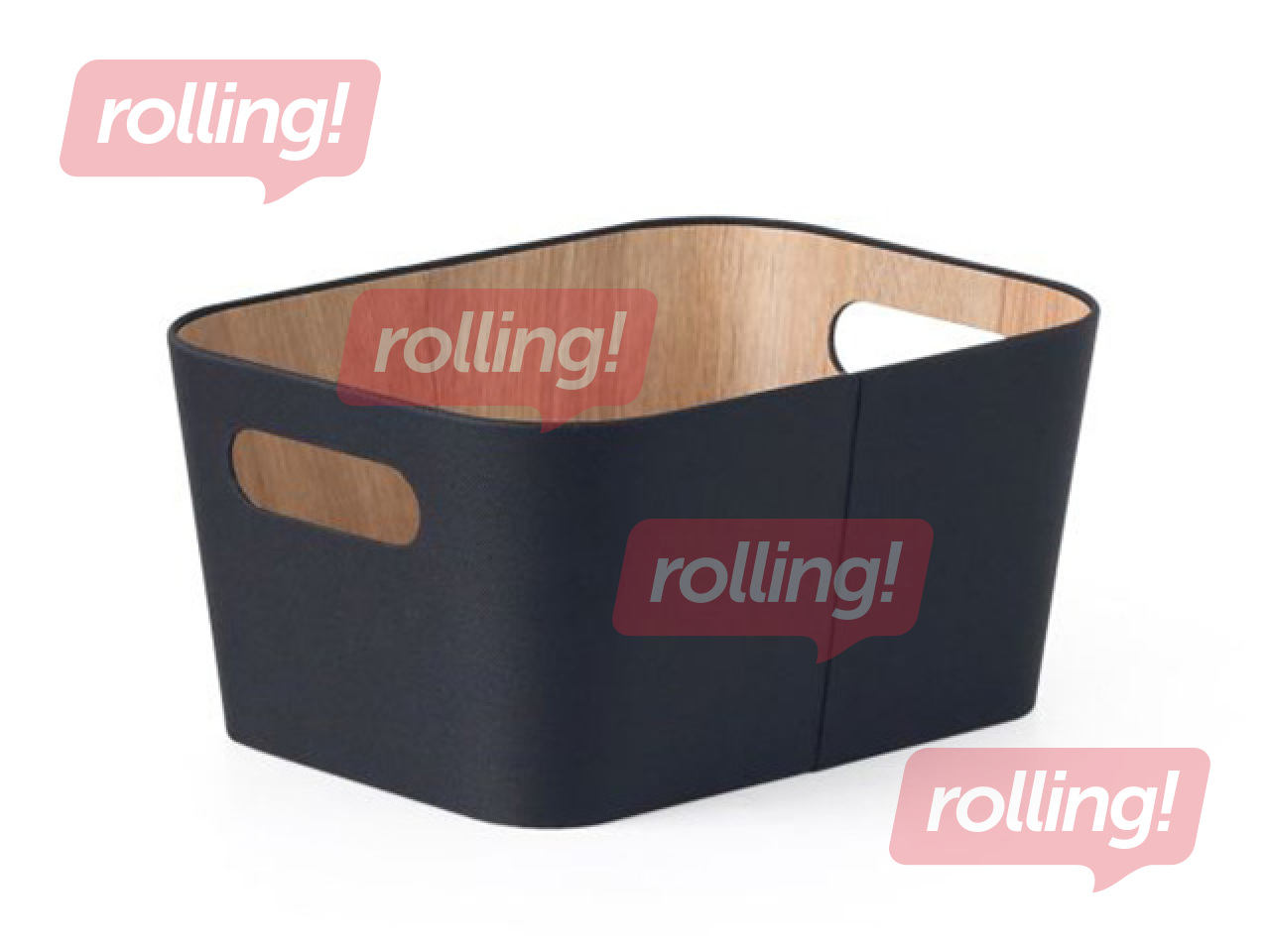 Storage box Kitchisimo, black, 23×30×15cm