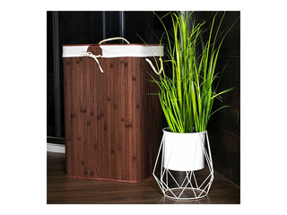 Pesukorv Springos, kaanega, pruun, bambus, 72l