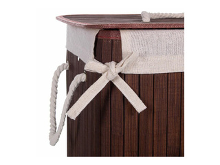 Pesukorv Springos, kaanega, pruun, bambus, 72l