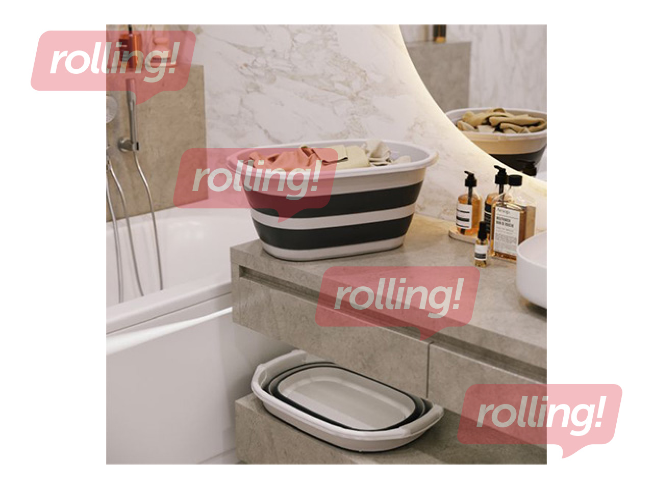 Laundry basket DunyaPlastik, foldable, 25l