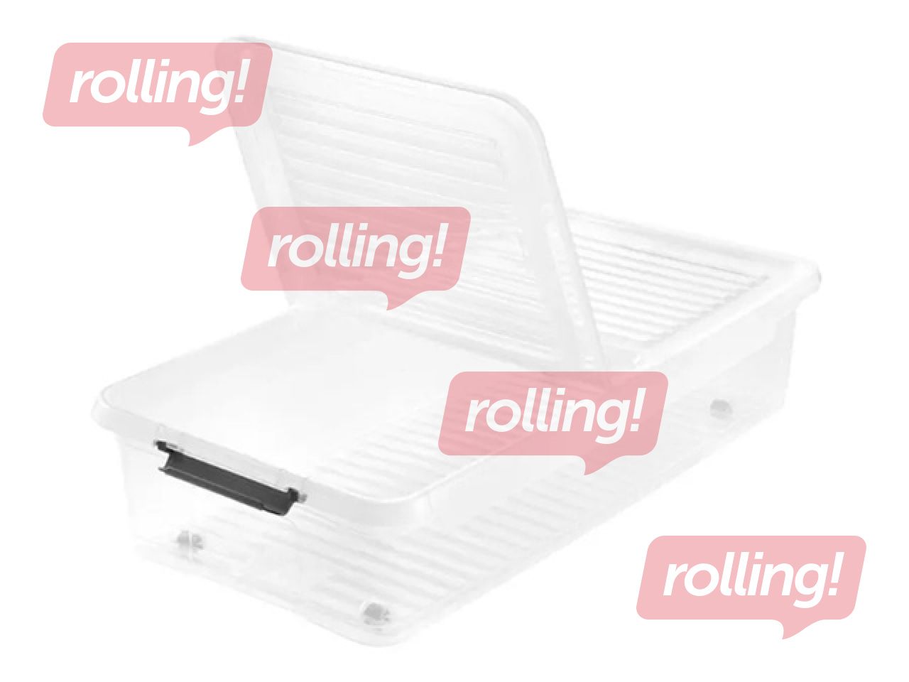 Hoiukast Keeeper Leo, kaanega, ratastel, läbipaistev, 33l