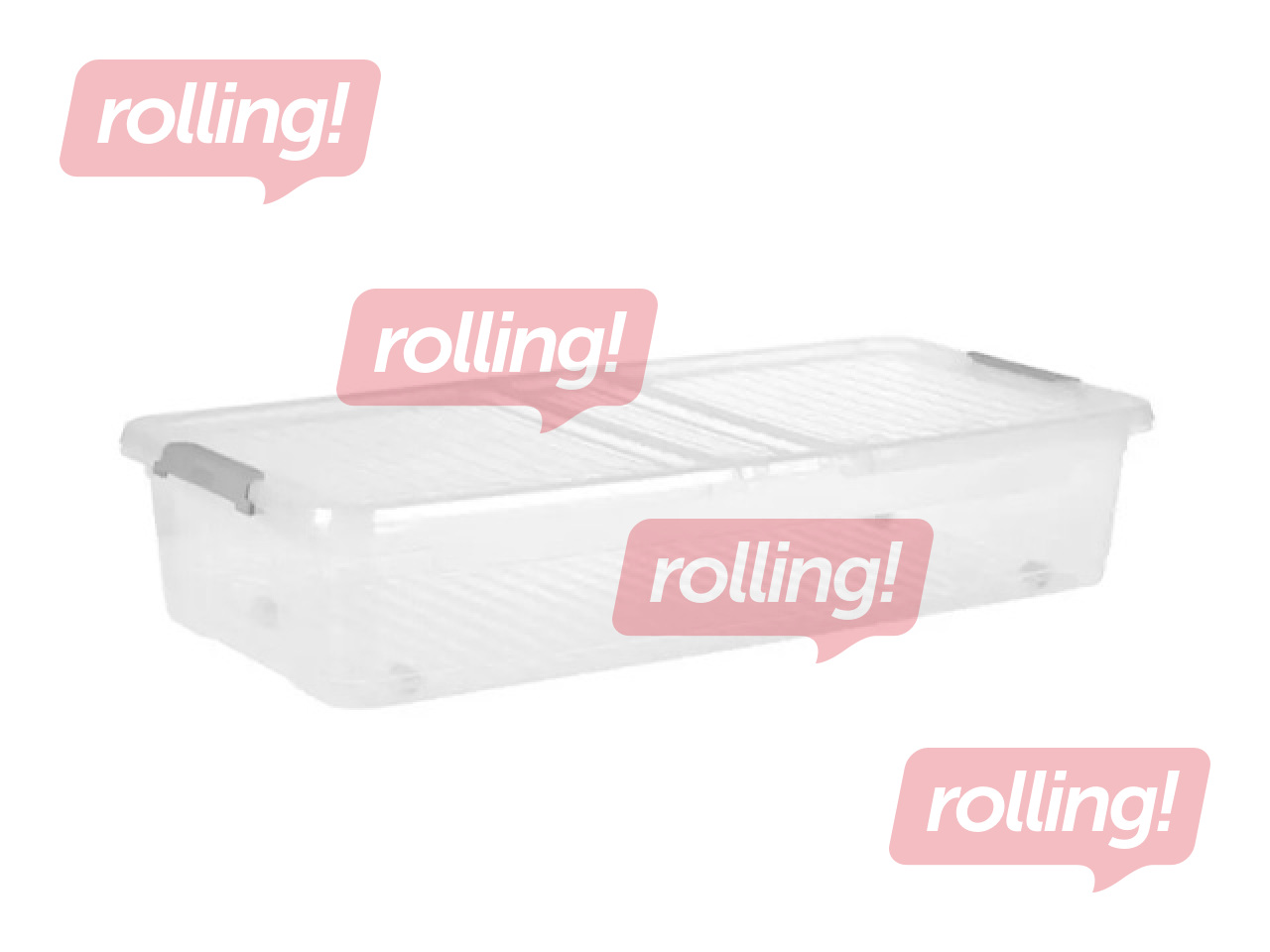 Hoiukast Keeeper Leo, kaanega, ratastel, läbipaistev, 33l
