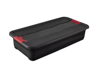 Uzglabāšanas kaste Keeeper Eckhart, ar vāku, pelēka, 79.5×39.5×17cm, 33l