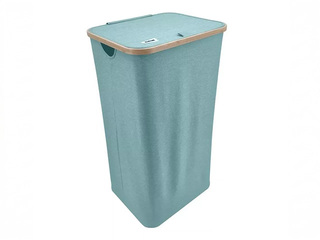 Корзина для белья Ordinett Mint, с крышкой, 40.5x33x74см, 100л