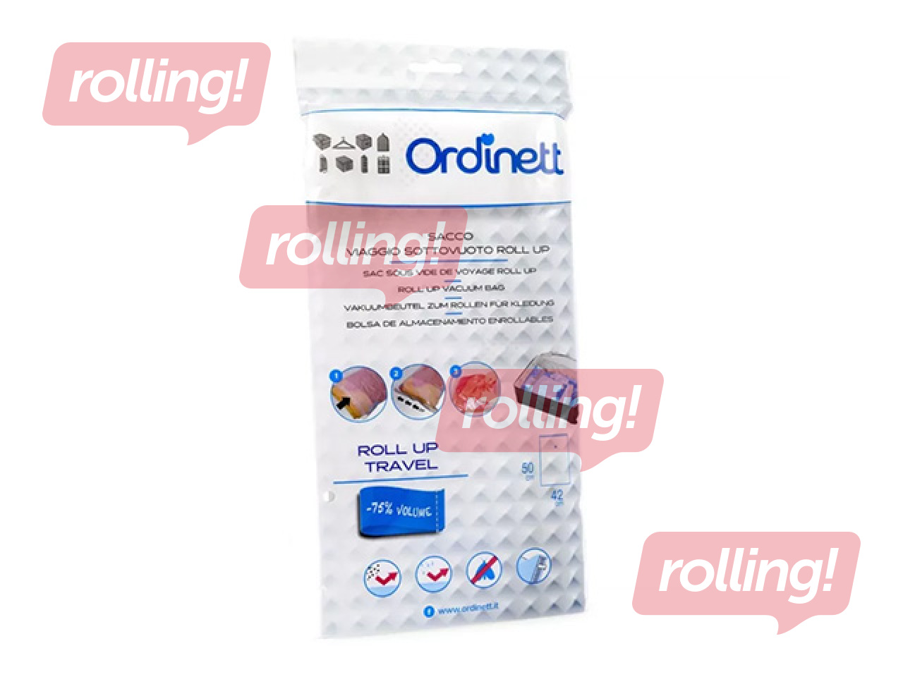 Вакуумный пакет Ordinett Ordispace Roll Up Travel, 42x50см