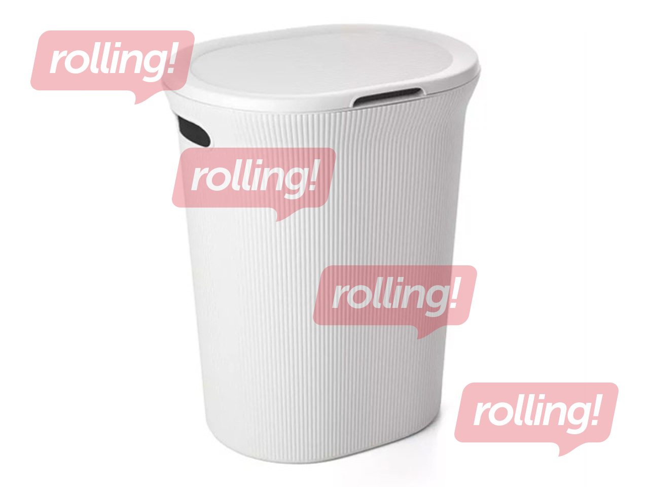 Pesukorv Tatay Baobab, kaanega, valge, 40l