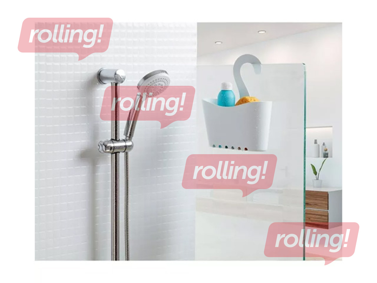 Vannitoariiul Tatay, riputatav, valge, 25x9x28cm