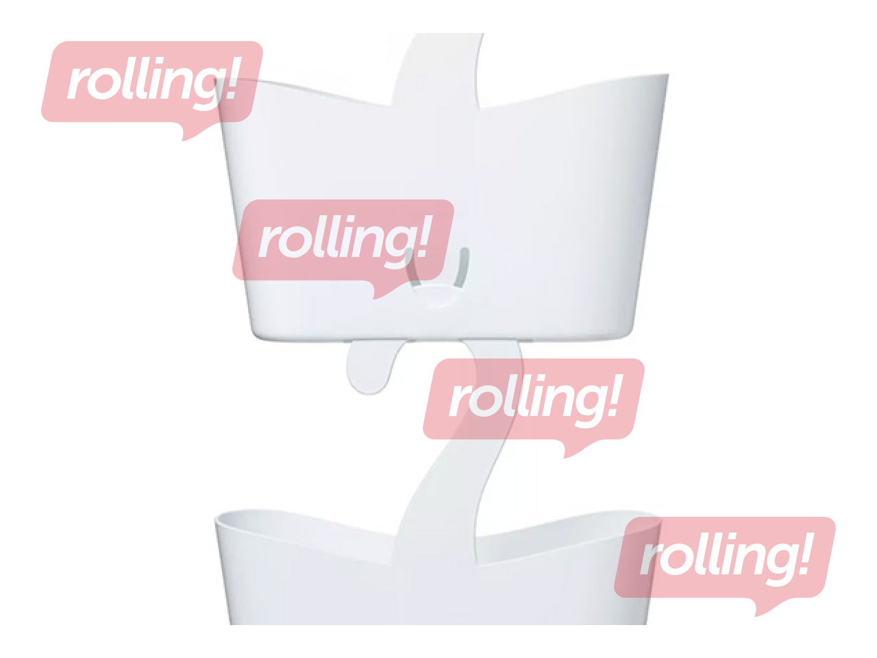 Vannitoariiul Tatay, riputatav, valge, 25x9x28cm