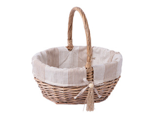 Корзина Willi Stripe, с ручкой и текстильной подкладкой, 33x25x34см