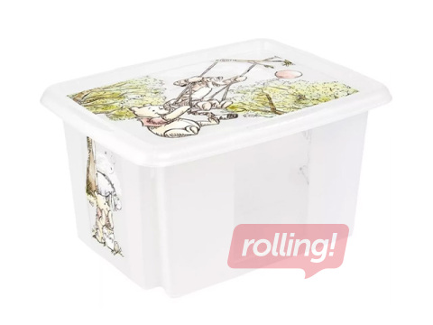 Hoiukast Keeeper Karolina Winnie the Pooh, kaanega, läbipaistev, 38x29.5x20.5cm, 15l