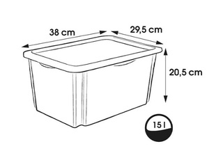 Hoiukast Keeeper Karolina Winnie the Pooh, kaanega, läbipaistev, 38x29.5x20.5cm, 15l