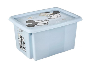 Hoiukast Keeeper Karolina Mickey Mouse, kaanega, sinine, 38x29.5x20.5cm, 15l