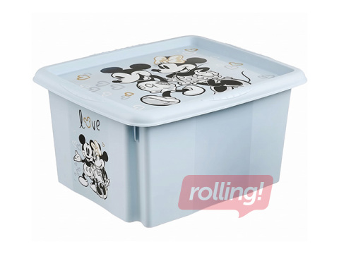 Hoiukast Keeeper Karolina Mickey Mouse, kaanega, sinine, 42.5x35.5x22.5cm, 24l