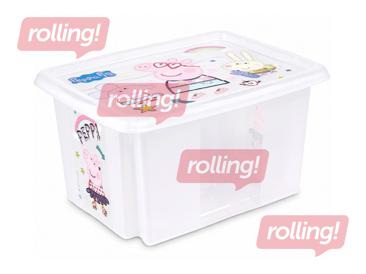 Hoiukast Keeeper Karolina Peppa Pig, kaanega, läbipaistev, 38x29.5x20.5cm, 15l