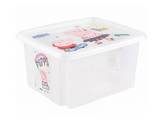 Hoiukast Keeeper Karolina Peppa Pig, kaanega, läbipaistev, 42.5x35.5x22.5cm, 24l