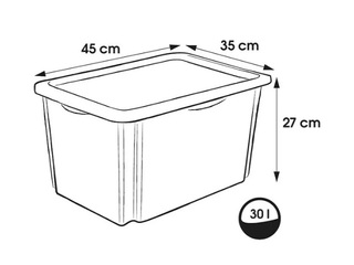 Ящик для хранения Keeeper Karolina Peppa Pig, с крышкой, прозрачный, 45x35x27см, 30л