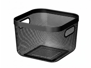 Hoiukorv Kitchisimo, metallist, must, 24x24x17.2cm