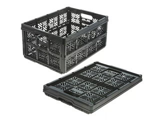 Transportēšanas kaste Keeeper, saliekama, plastmasas, melna, 32l
