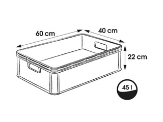 Transpordikast Keeeper Robert, plastist, grafiidivärvi, 45l