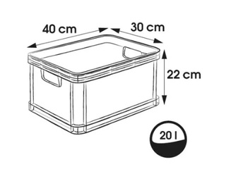 Transpordikast Keeeper Robert, plastist, grafiidivärvi, 20l