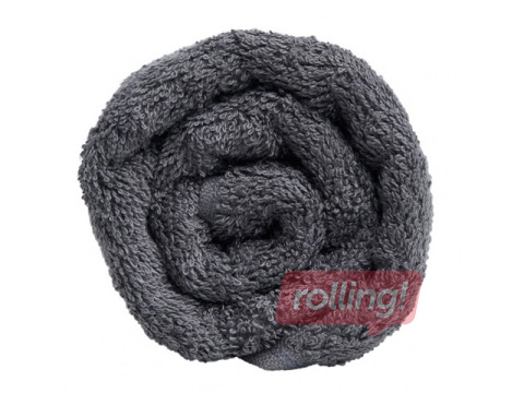 Terry towel, dark grey, 50x70cm