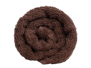 Terry towel, dark brown, 30x50cm