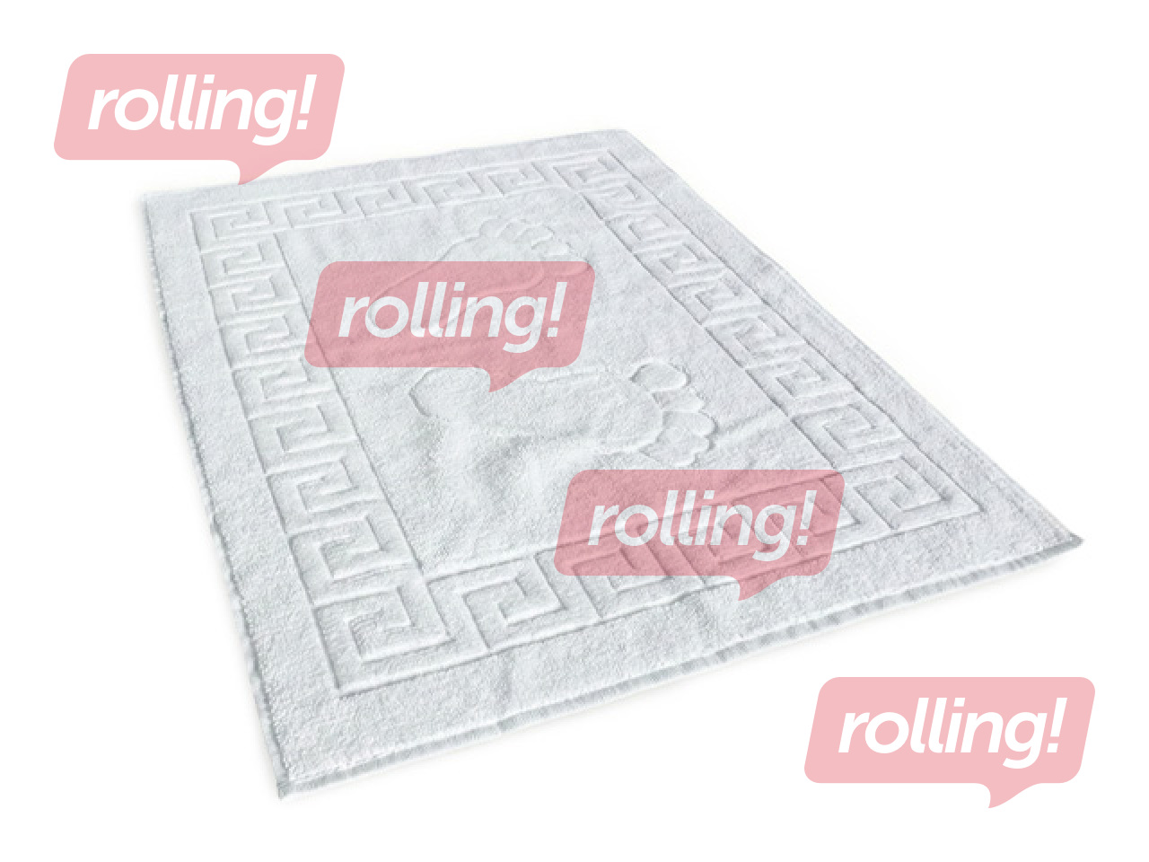 Bathroom mat, white, 50×70cm