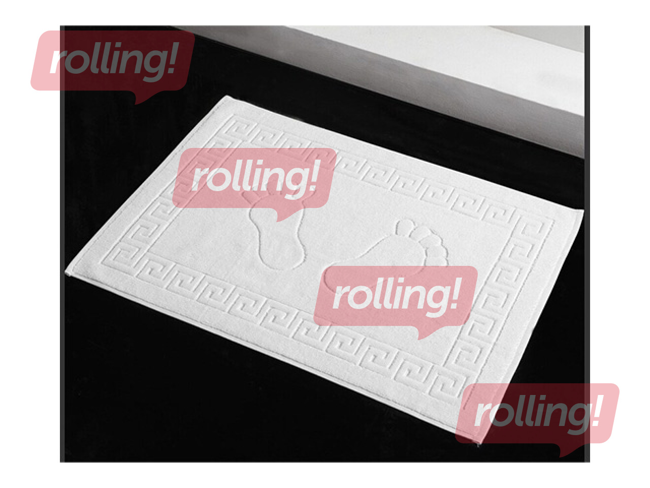 Paklājs vannas istabai, balts, 50x70cm