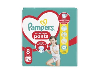 Pampers Jumbo Pack püksmähkmed 8 (17+ kg), 32 tk.