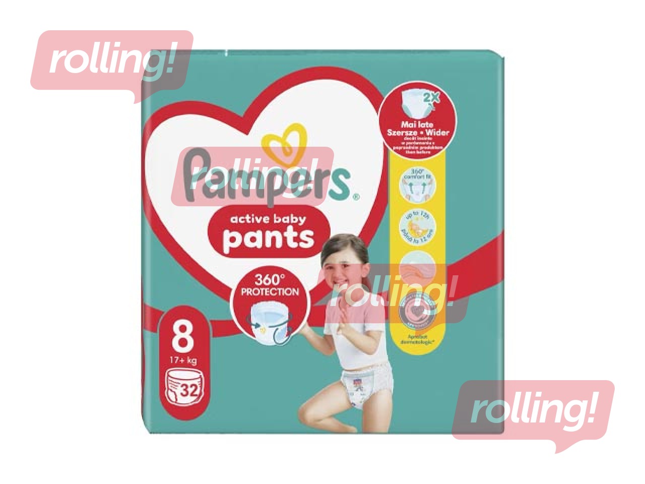 Pampers Jumbo Pack püksmähkmed 8 (17+ kg), 32 tk.