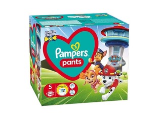 Autiņbiksītes Pampers Giant Pack Plus 5 (12-17 kg), Paw Patrol, biksītes, 66 gab.