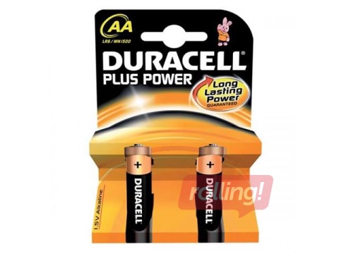 Batteries Duracell Alkaline, AA, 1.5V, 2 pcs.