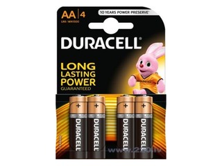 Батарейки Duracell Alkaline, AA, 1.5V, 4 шт.     