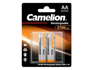 Аккумуляторные батарейки Camelion Ni-Mh 2700 mAh, AA, 2 шт.