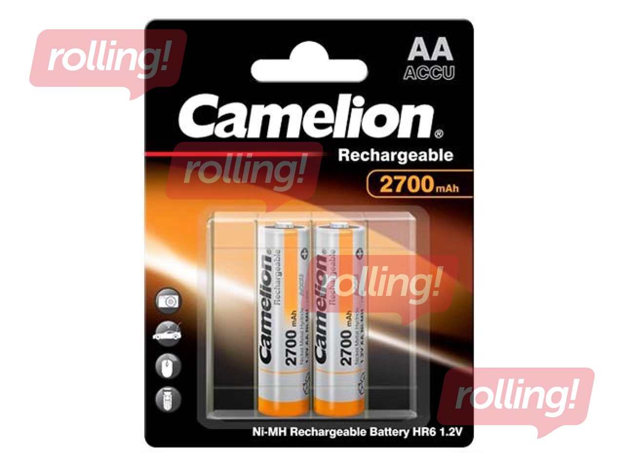 Laetavad patareid Camelion Ni-Mh 2700 mAh, AA, 2 tk.