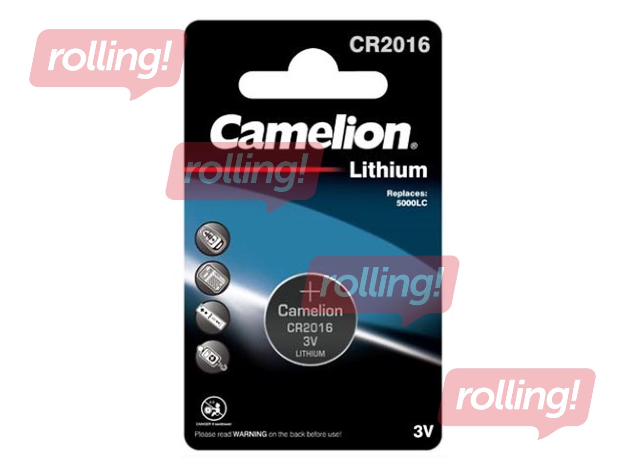 Patarei Camelion Lithium, nööppatarei, CR 2016, 1 tk. 