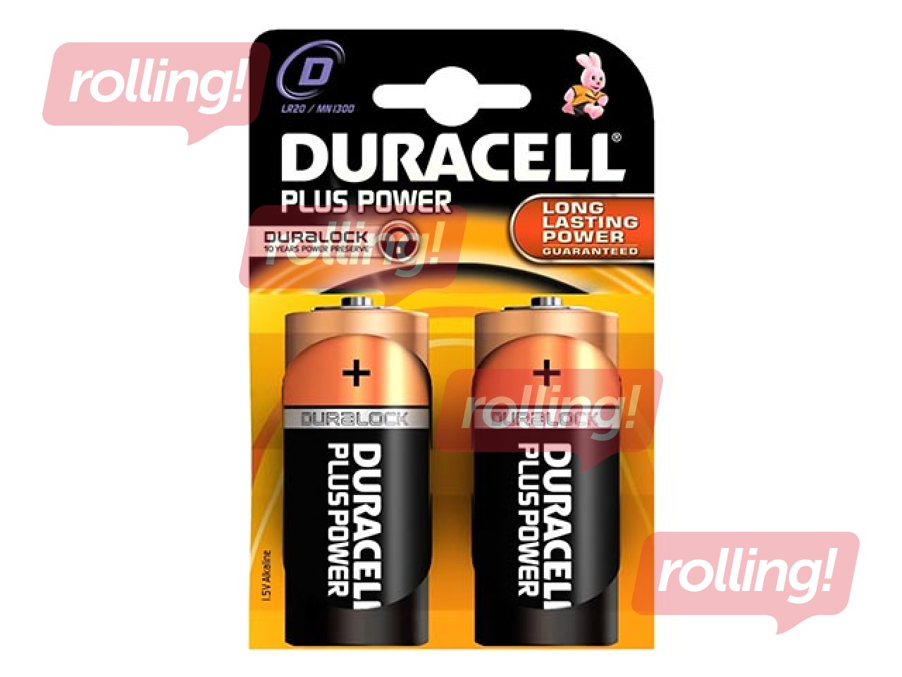 Patareid Duracell D/LR20, B2,1.5V, 2 tk.
