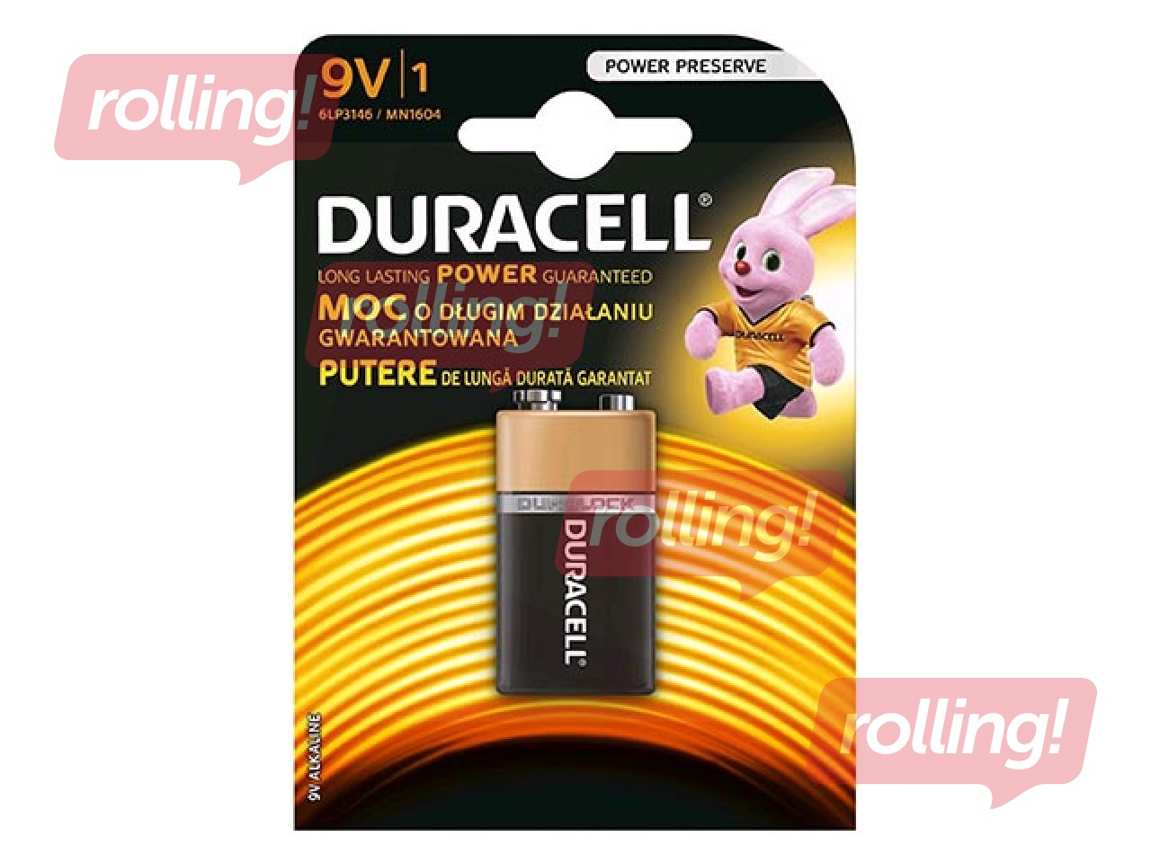 Patarei Duracell 9V, B1, 1 tk.